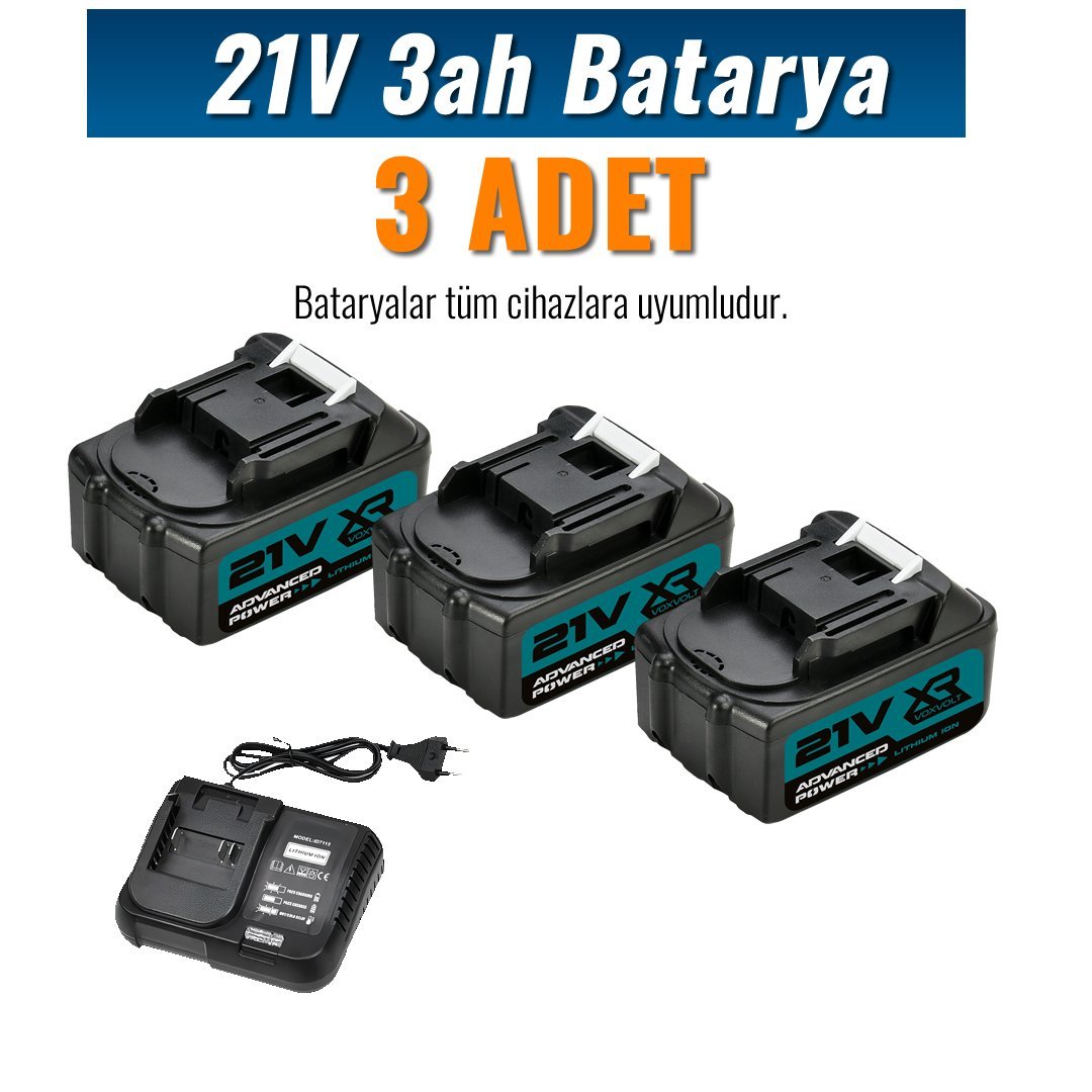 Prohummer PH253 Profesyonel Akülü Süper 6li Set Makina 88vf 5ah bataryalar