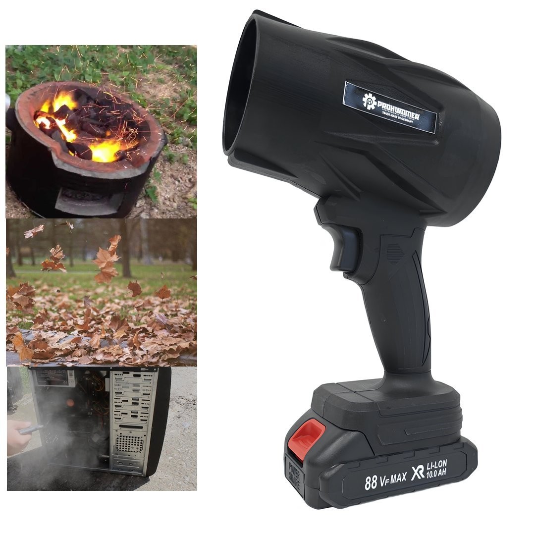 Prohummer PH317 Kömürsüz Çift Akülü Hava Üfleme Makinesi 36v 5ah (Siyah)