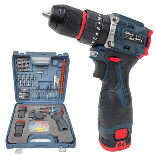 Prohummer PH321 Kömürsüz Akülü Vidalama Matkap Seti – 32 Parça, Armut Tipi Batarya, 16V 2Ah, Çantalı