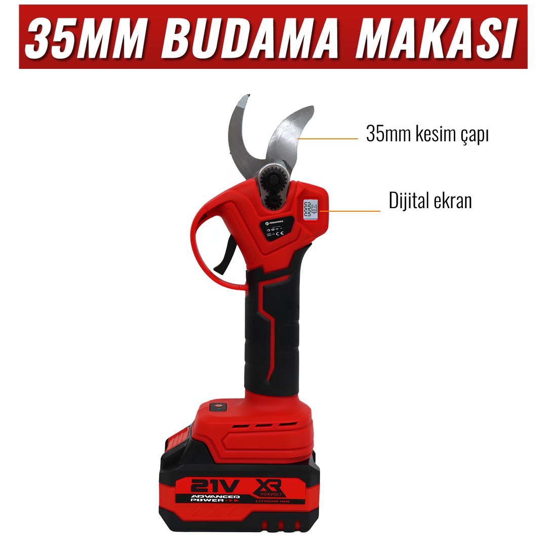 Prohummer ST777 Profesyonel Akülü Kırmızı Süper 6lı Set Makina dal budama makas özellikleri