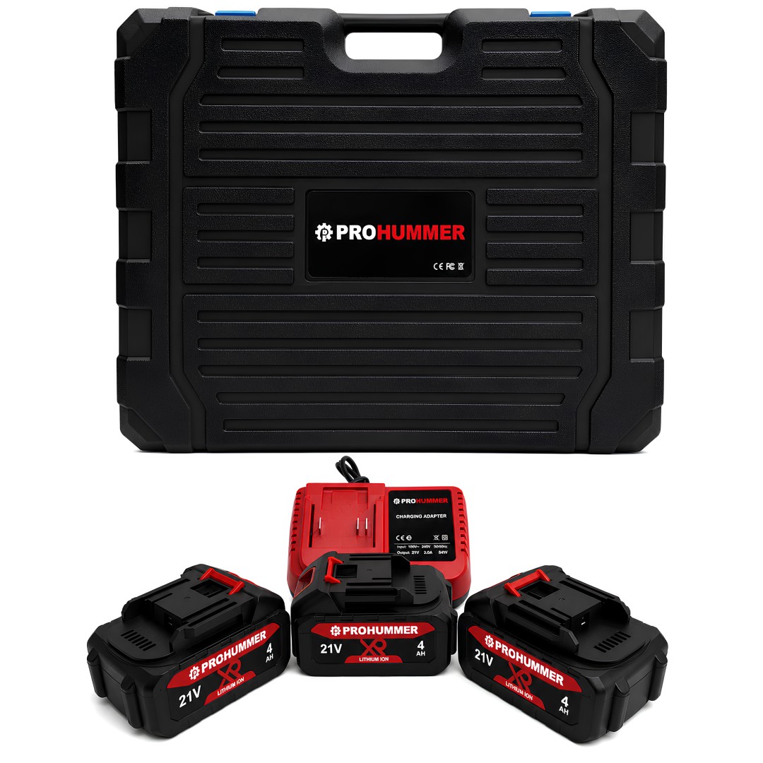 Prohummer Ph338 Profesyonel Komursuz Akulu 6li Set Kirmizi 21v 4ah Bataryalar