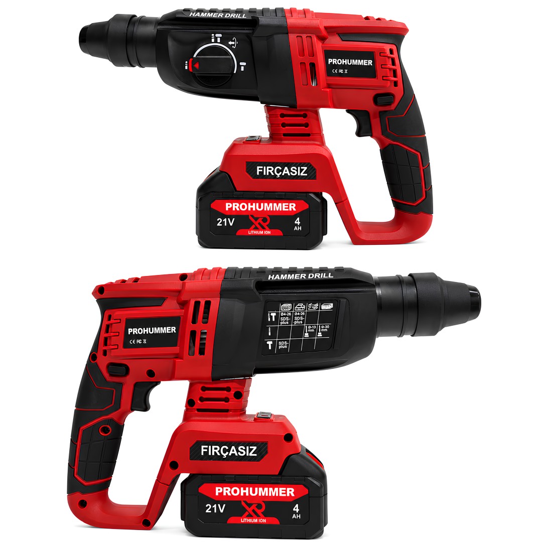 Prohummer Ph338 Profesyonel Komursuz Akulu 6li Set Kirmizi 21v 4ah Kirici Matkap Ozellikleri