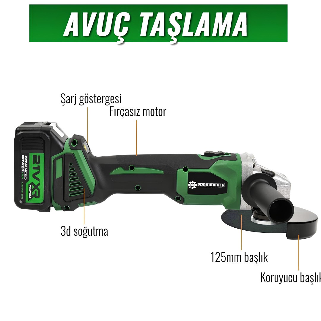 Prohummer Ph348 Akulu Super 6li Set 21volt Taslama