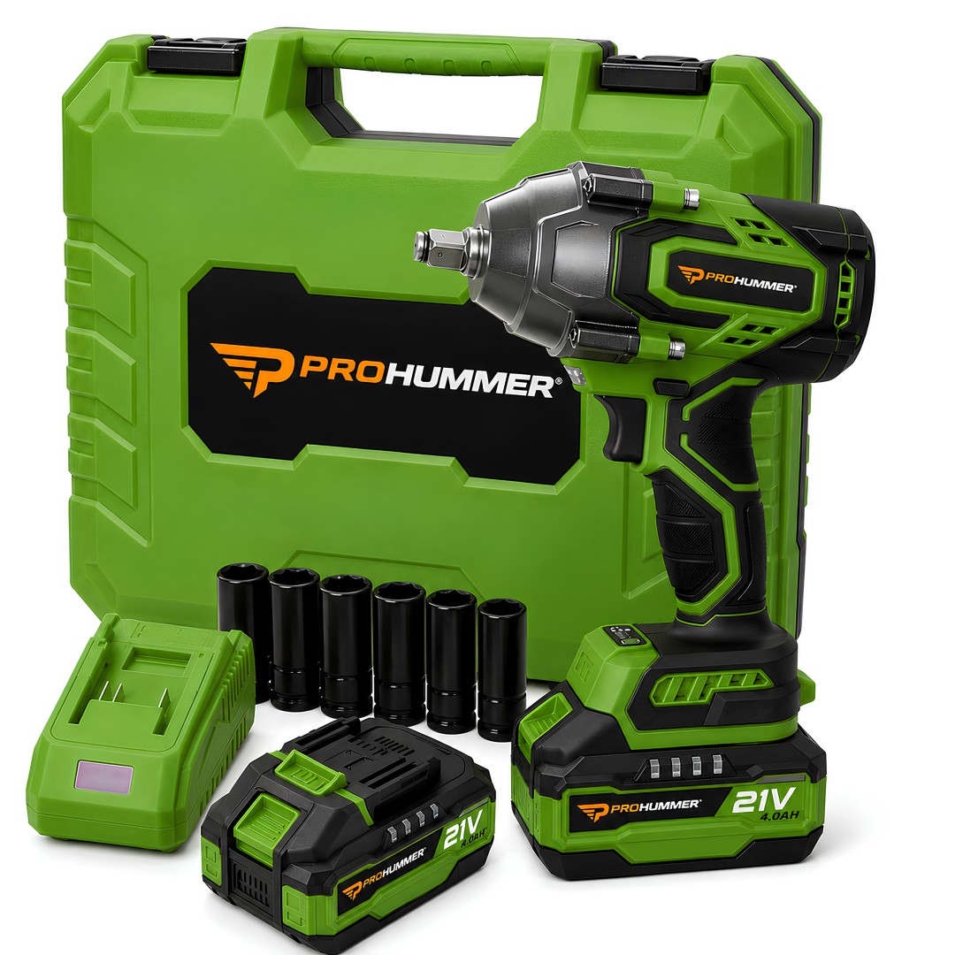 Prohummer PH349 1100 Nm Çift Akülü Somun Sıkma Seti (Yeşil)