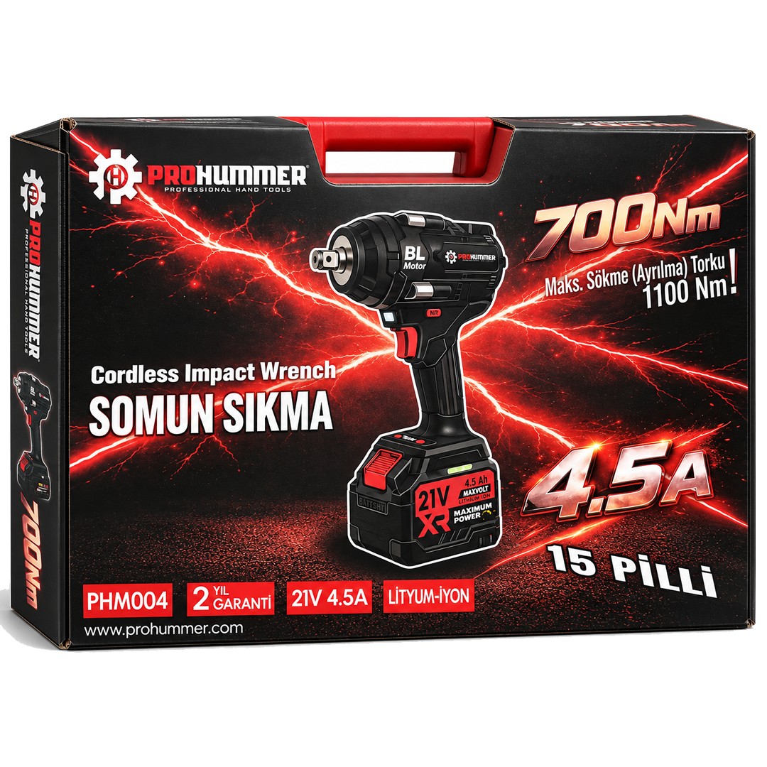 Prohummer Phm004 700nm Akulu Somun Sokme Seti Kutu