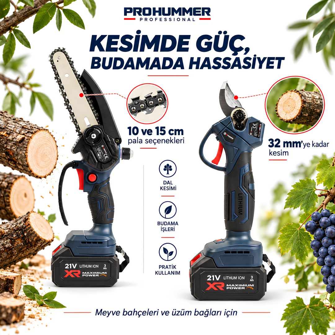 Prohummer Phm012 Akulu Profesyonel 4lu Bahce Seti Model Fiyatlari