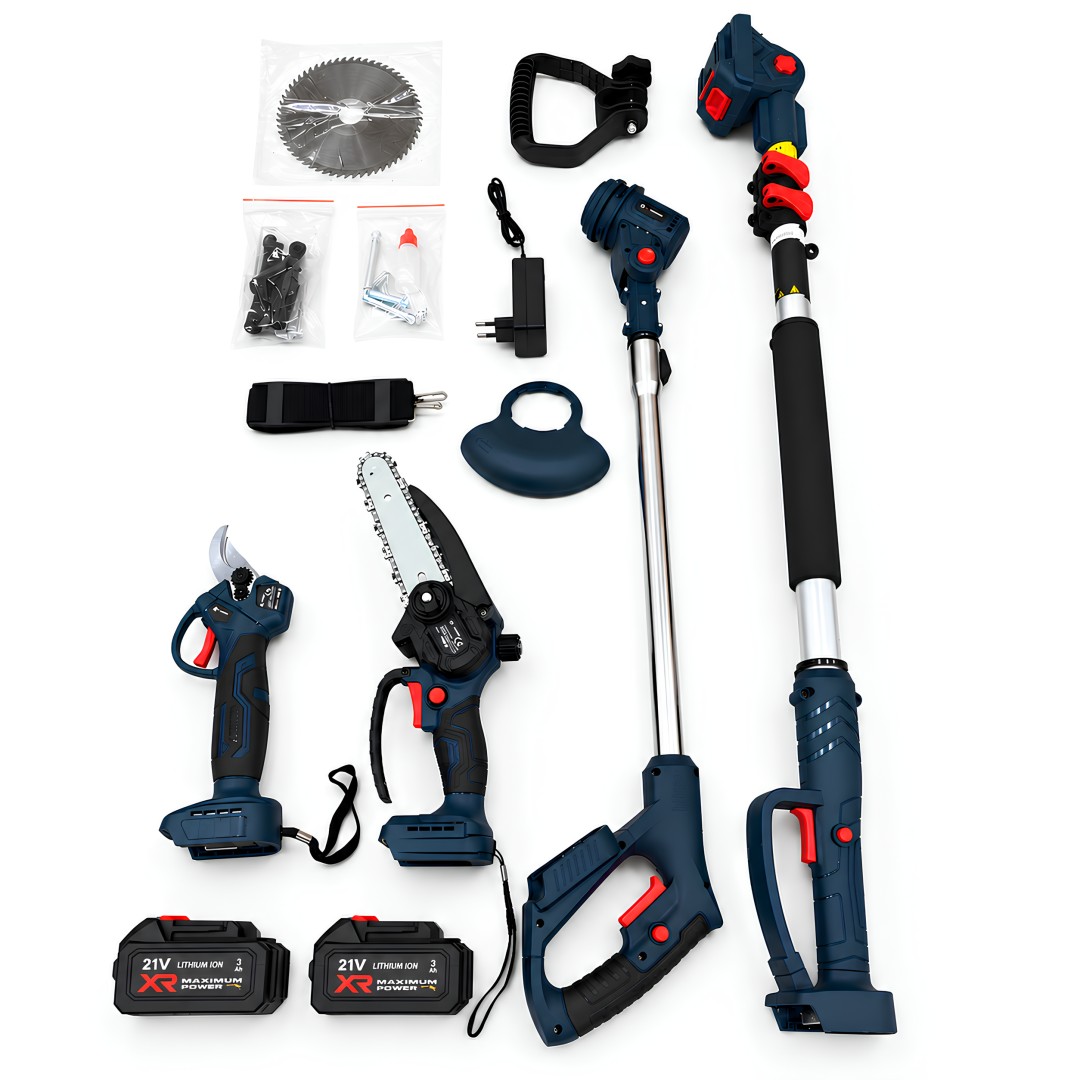 Prohummer Phm012 Akulu Profesyonel 4lu Bahce Seti Paket Icerigi