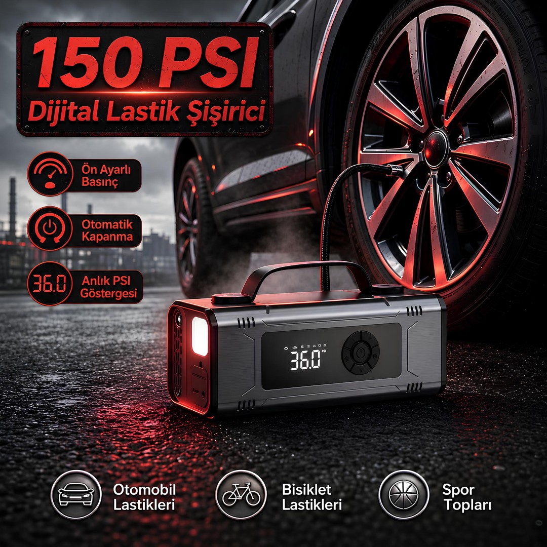 Prohummer Phm014 10 In 1 Supurgeli Aku Takviye Cihazi 12000 Mah Kompresor