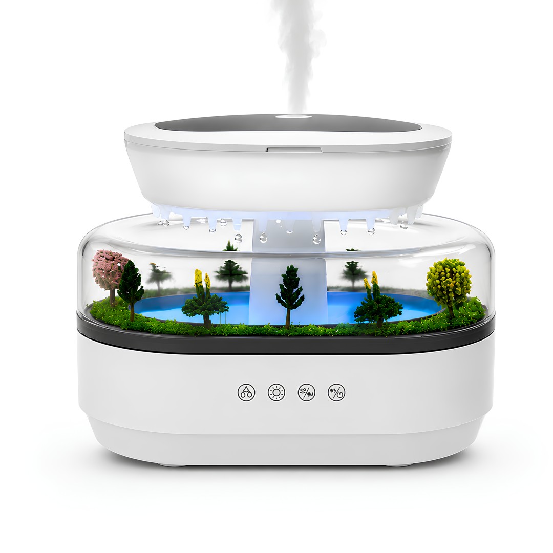 RAINDROP LS30 Yağmur Efektli Aromaterapi Nemlendirici ve Ortam Işığı