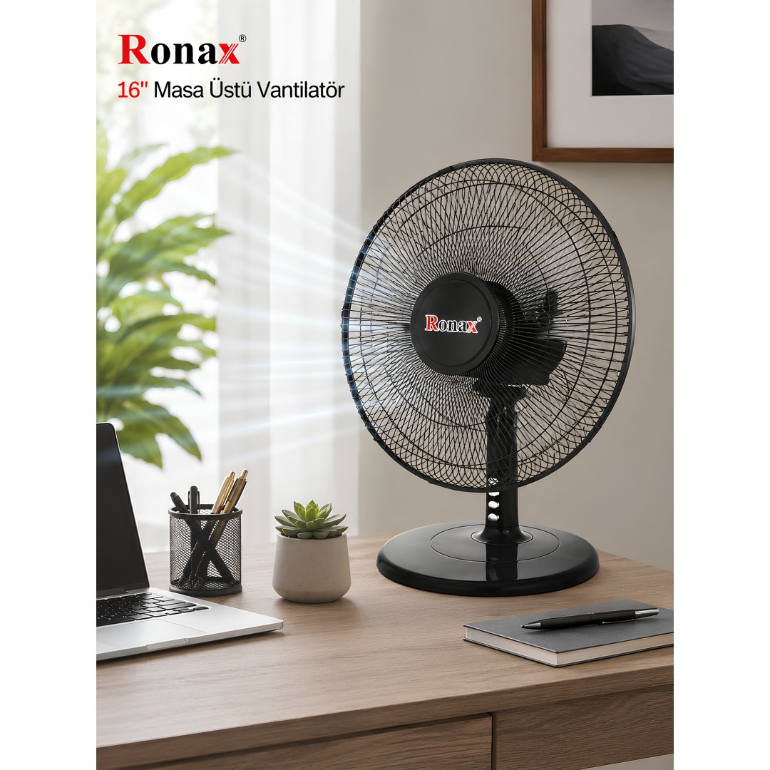 Ronax RNX-2026 16 İnç Masa Üstü Vantilatör 80W Metal Pervaneli teknik özellikleri