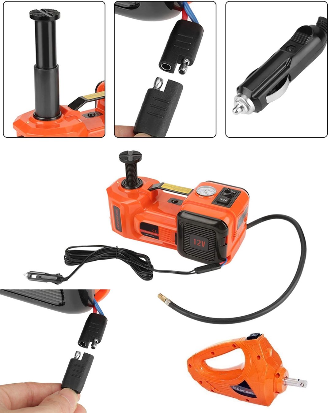 Rubikom EEA354 Elektrikli 5 Ton Hidrolik Kriko Hava Pompası Bijon Anahtarı Makine Krikosu teknik özellikler