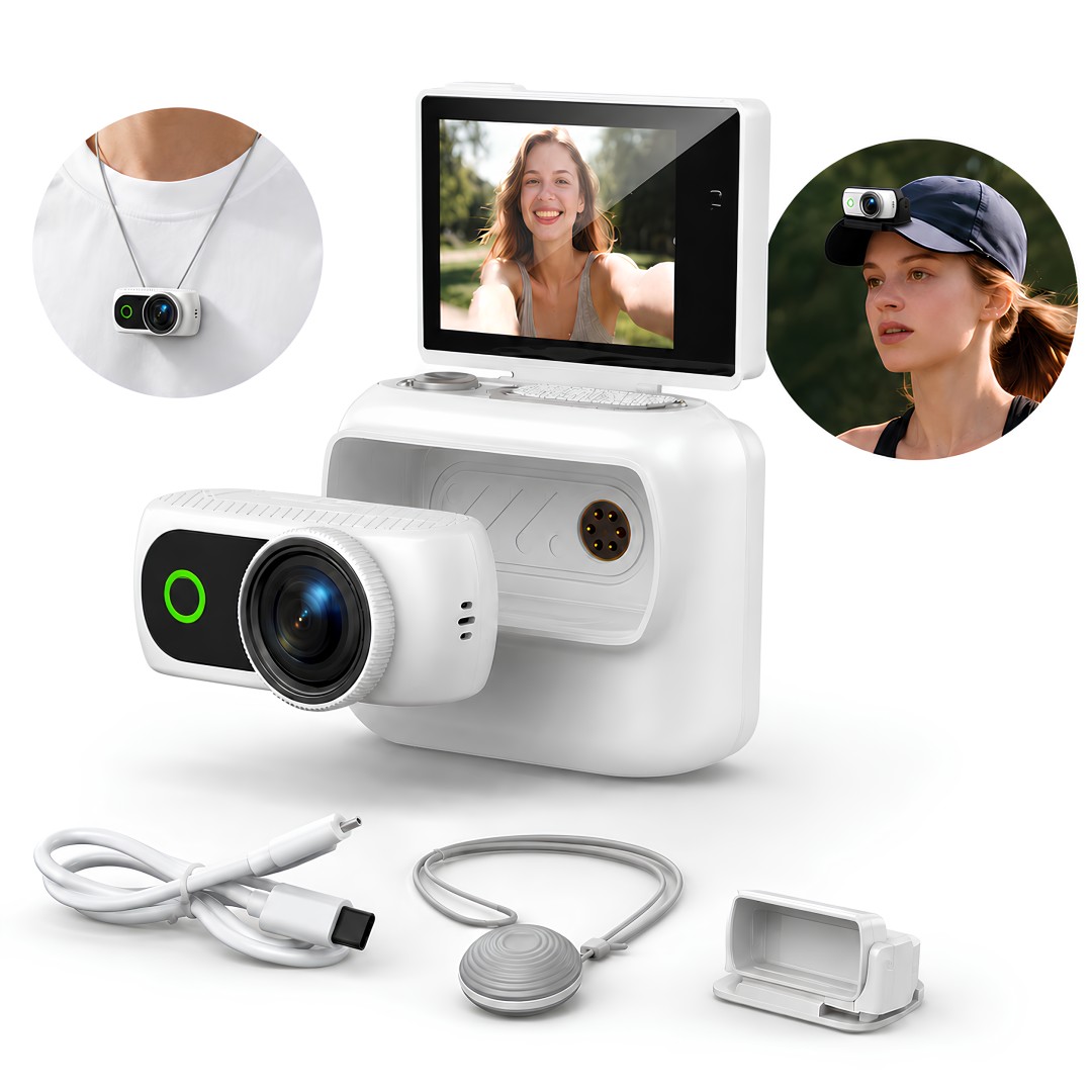 SERREHA LK-018 2inç Döner Ekranlı 1080P Wi-Fi Manyetik Mini Aksiyon Kamerası