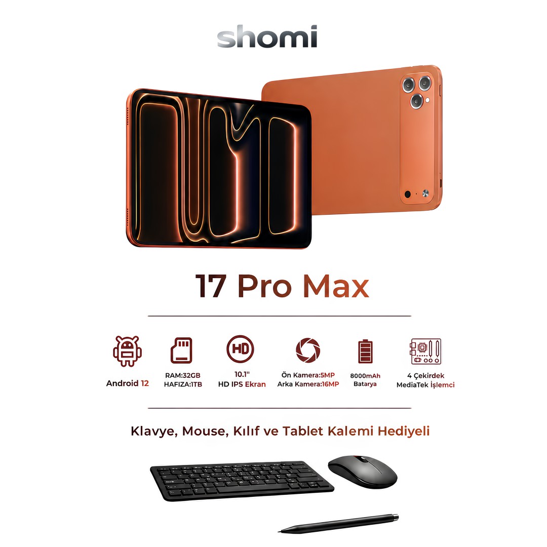 Shomi SHM002 Hp 17pro Max 32gb 1tb 10 1 Inc Tablet Seti Teknik Ozellikleri