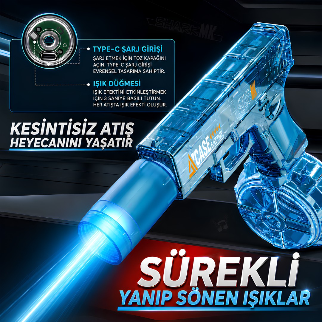 Trendy Toys Cy102 1 Breathe Fire Sarjli Elektrikli Su Tabancasi Mavi Teknik Ozellikleri 1 Y
