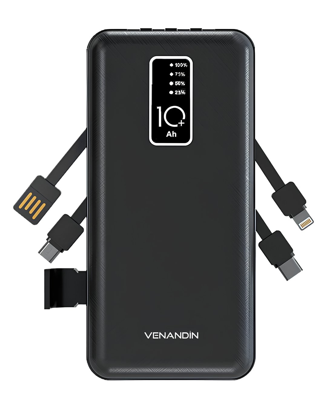 Venandin PWB10C1 10.000 mAh Powerbank 4’ü 1 Arada Entegre Kablolu LED Göstergeli Taşınabilir Şarj Cihazı Model ve fiyatlar