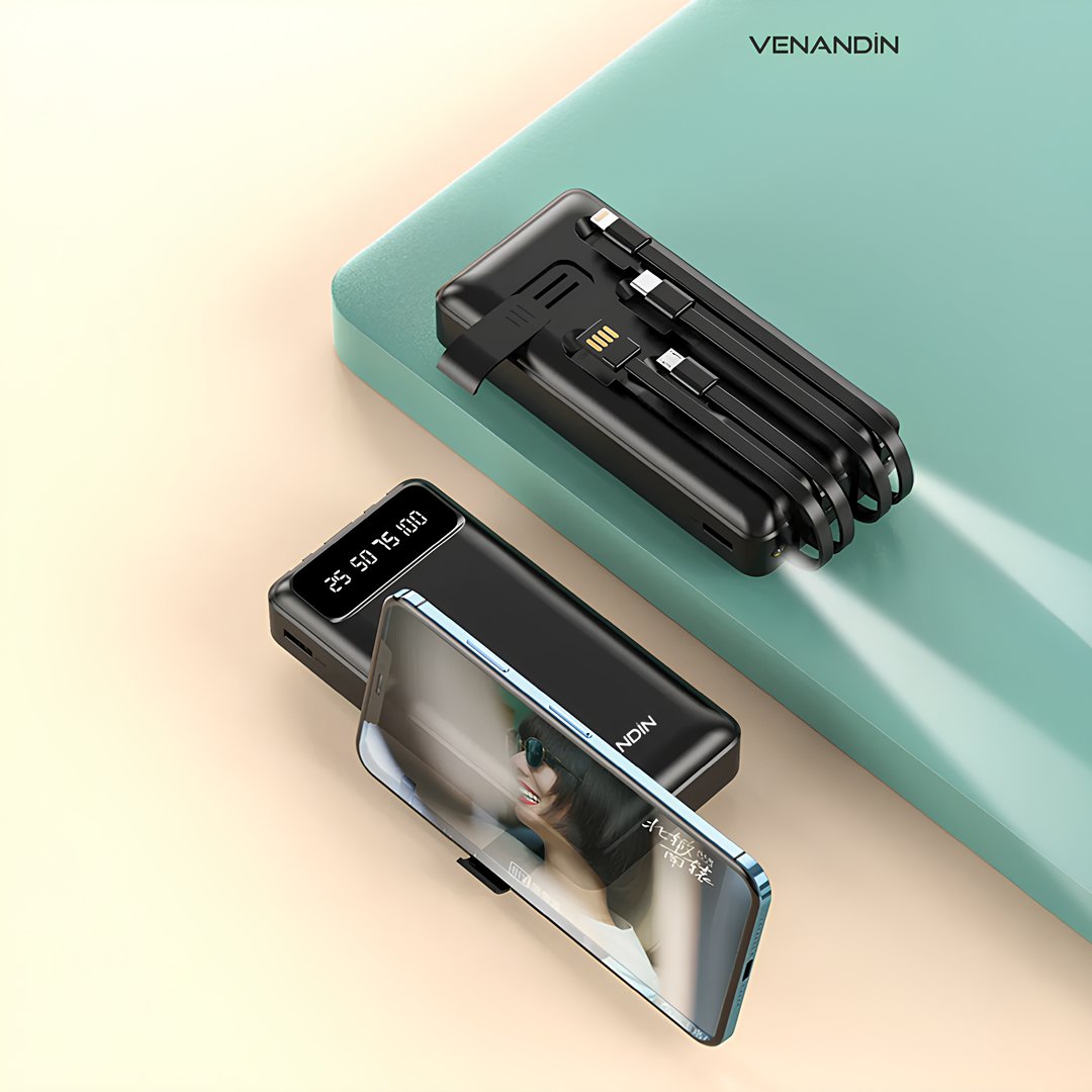 Venandin PWB30C1 30.000 mAh Powerbank 4 ü 1 Arada Entegre Kablolu LED Göstergeli Taşınabilir Şarj Cihazı Model ve fiyatlar