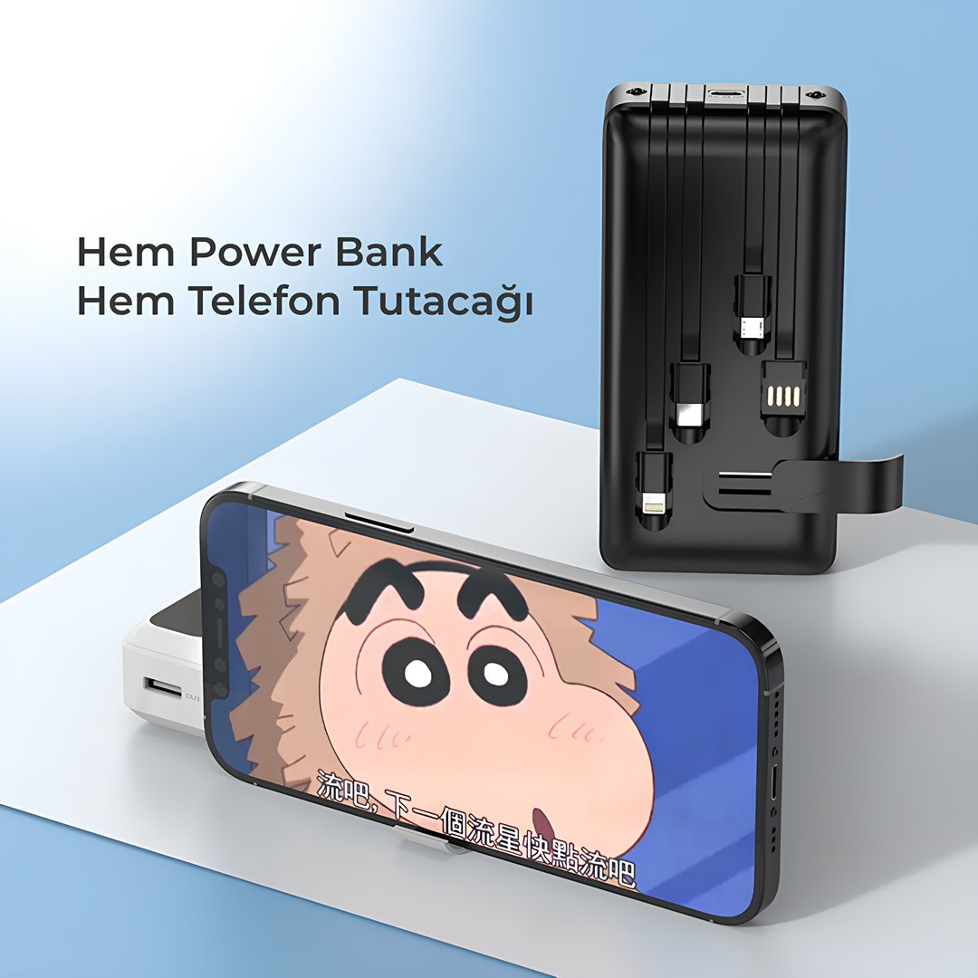 Venandin PWB30C1 30.000 mAh Powerbank 4 ü 1 Arada Entegre Kablolu LED Göstergeli Taşınabilir Şarj Cihazı özellikler