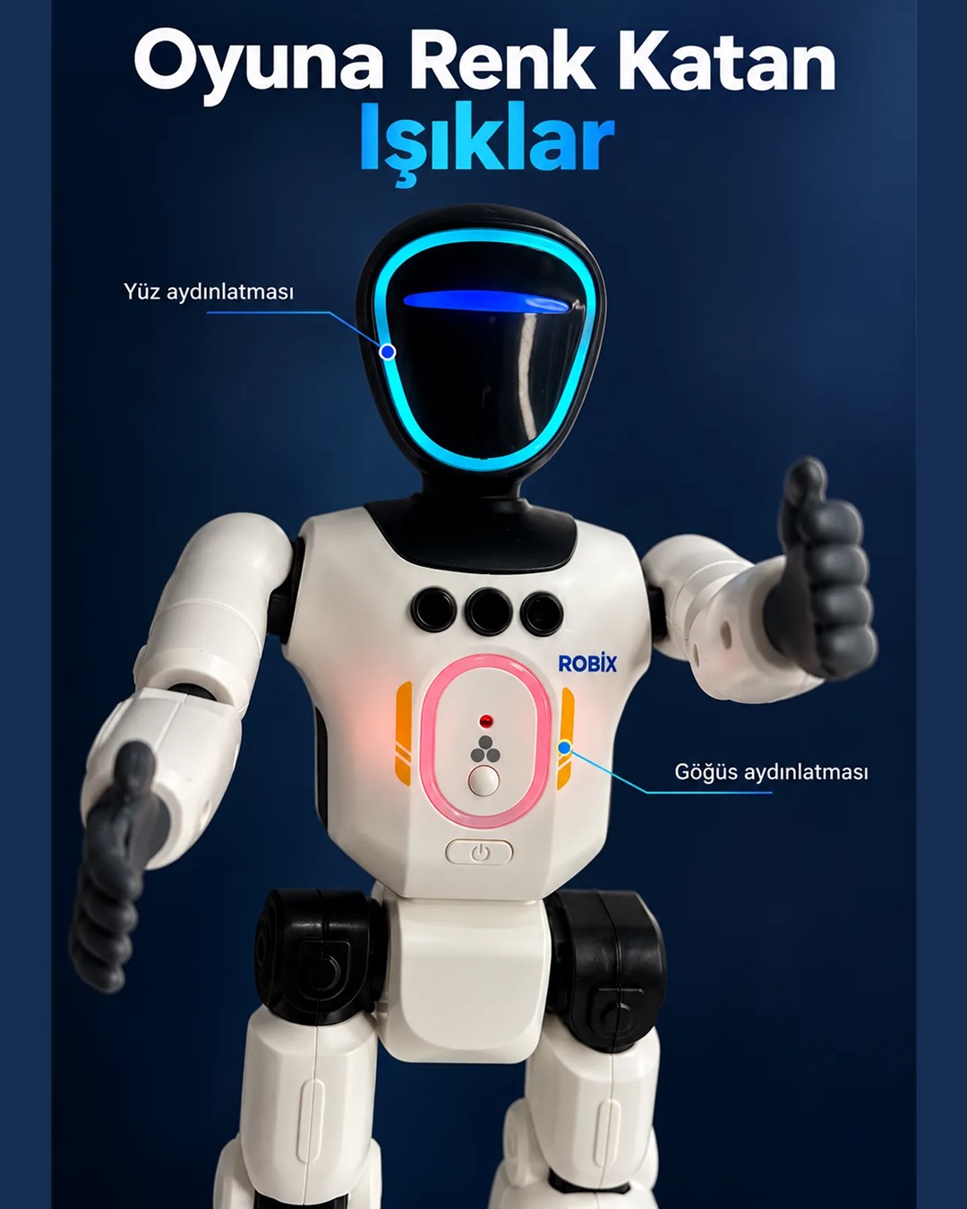 Venandin Robix 22011 Akilli Oyuncak Robot Isikli Efektler