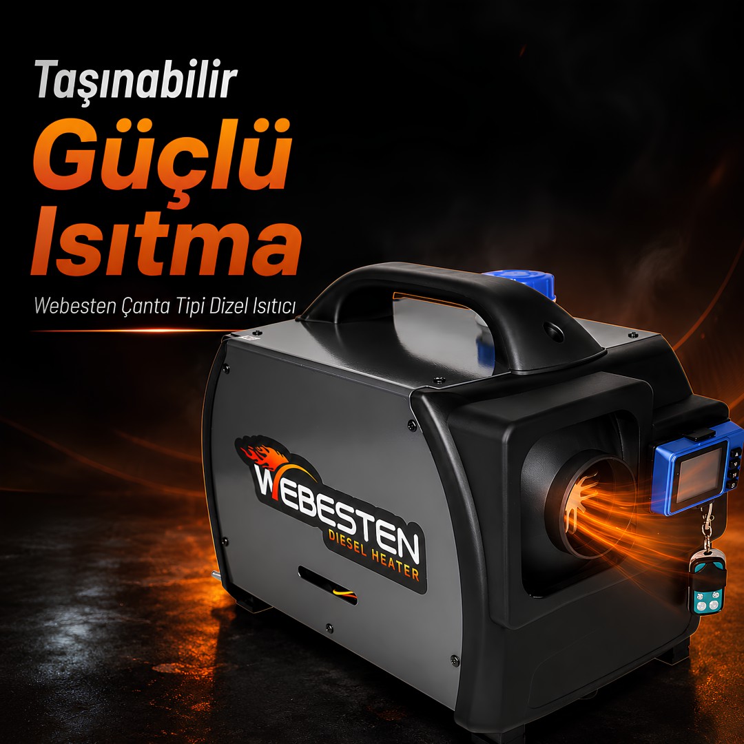 WEBESTEN Çanta Tipi Dizel Isıtıcı 12V 24V 220V Bluetoothlu model ve fiyatları