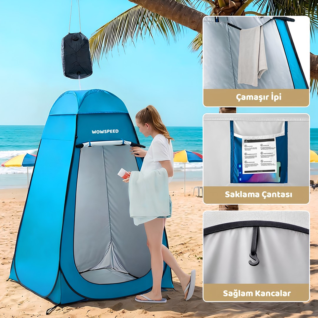 Wowspeed WS-POPUP-205951 Pop-UP Tuvalet Duş Çadırı 120x120x190cm teknik özellikleri